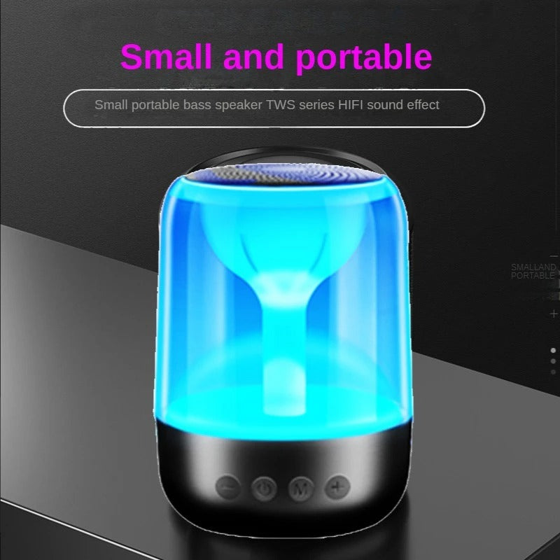 Portable Bluetooth Speaker with Colorful Lights