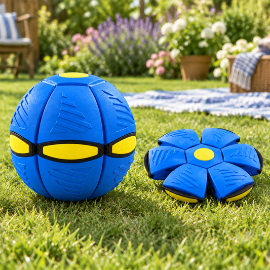 Blue Magic Transforming Flying Saucer Ball Toy lifestyle image
