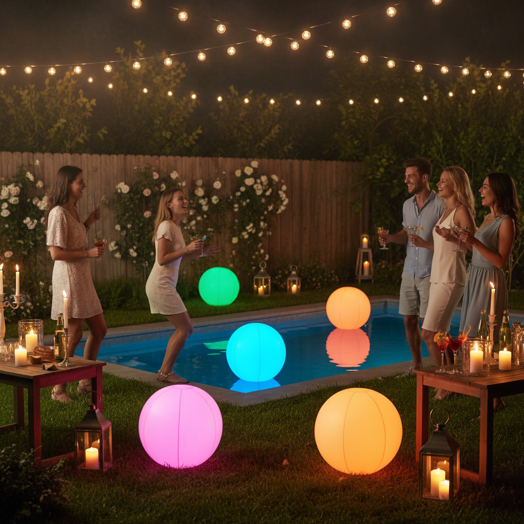 LED Floating Moon Ball - Garden Party Scattered