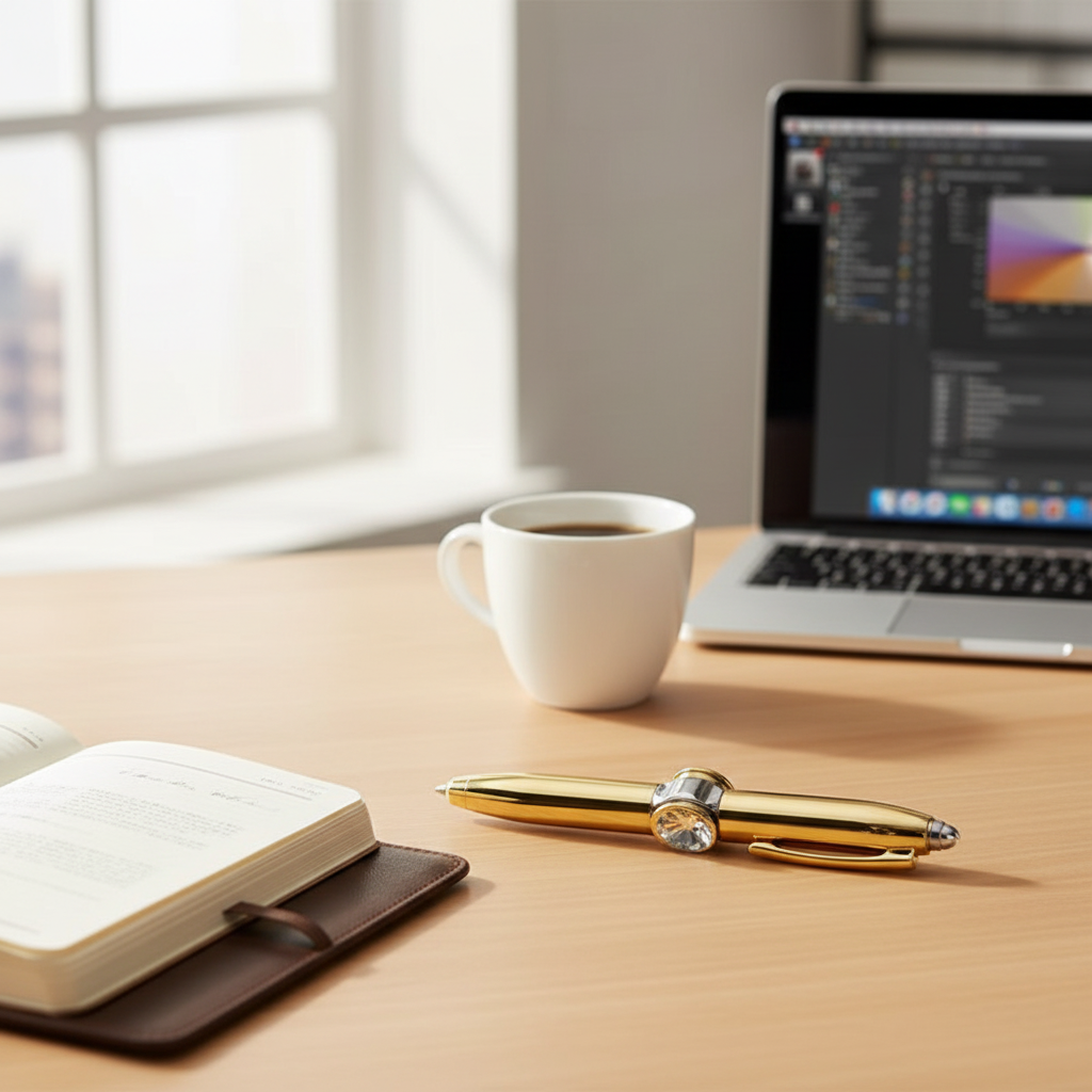LED Spinning Pen - Desk Lifestyle