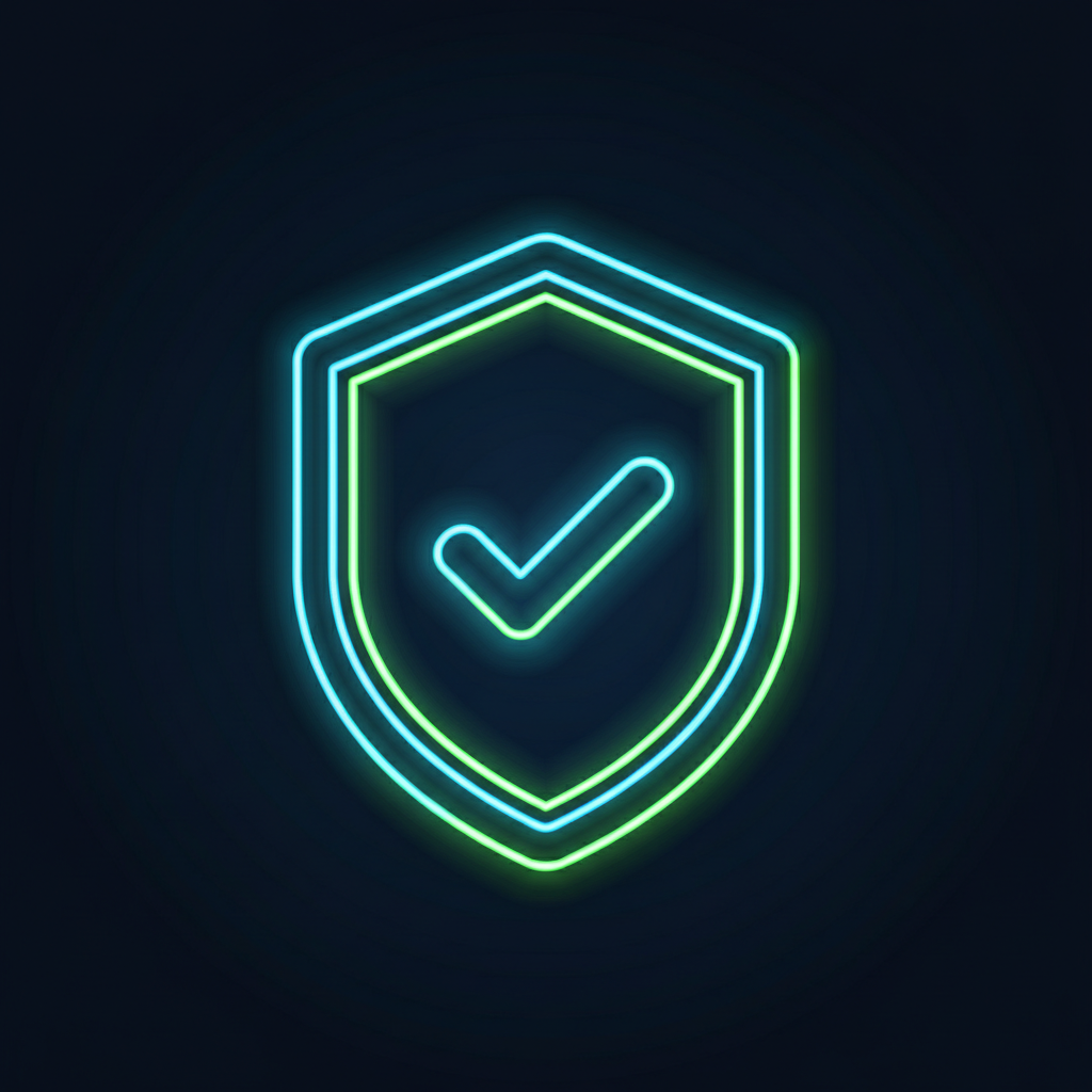 Neon Shield Icon