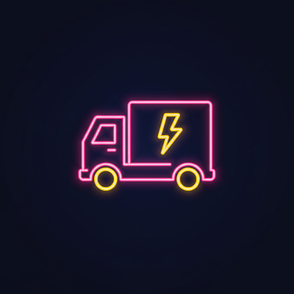 Neon Truck Icon