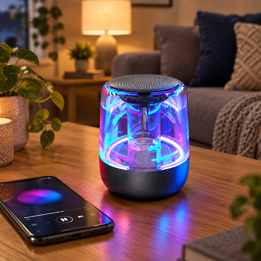 Portable Bluetooth Speaker with Colorful Lights lifestyle image